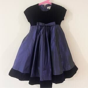 Helena Elegant Purple Velvet and Taffeta Kids Holiday Dress Girls size 4T